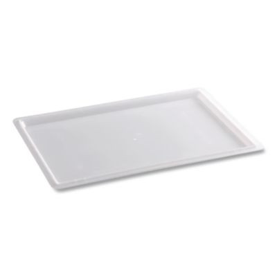 Food/Tote Box Lids, 26 x 18, White, Plastic