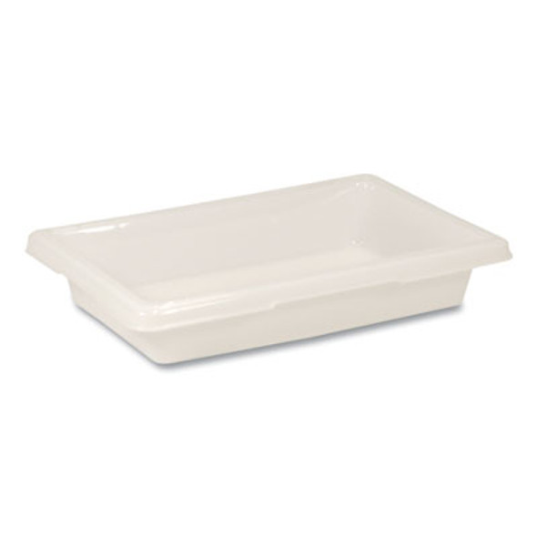 Food/Tote Boxes, 2 Gal, 18 x 12 x 3.5, White, Plastic