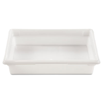 Food/Tote Boxes, 8.5 Gal, 26 x 18 x 6, White, Plastic