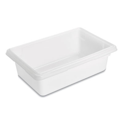 Food/Tote Boxes, 3.5 Gal, 18 x 12 x 6, White, Plastic
