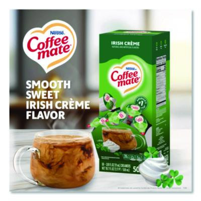 Liquid Coffee Creamer, Irish Cream, 0.38 Oz Mini Cups, 50/Box, 4 Boxes/Carton