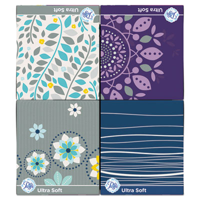 Ultra Soft Facial Tissue, 2-Ply, White, 56 Sheets/Box, 4 Boxes/Pack, 6 Packs/Carton