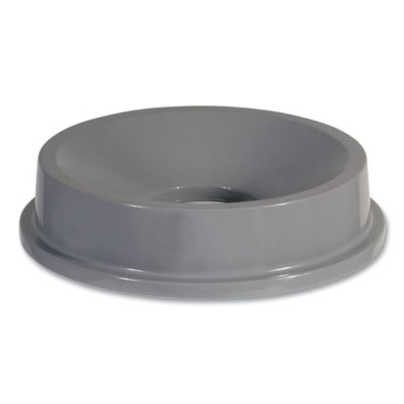 Round Brute Funnel Top Receptacle, For 32-Gallon Containers, 22.38" Diameter x 5h, Gray