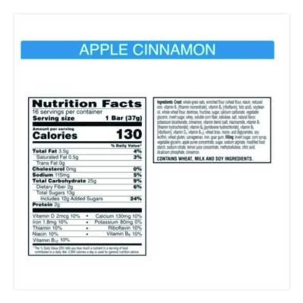 Nutri-Grain Soft Baked Breakfast Bars, Apple-Cinnamon, Indv Wrapped 1.3 Oz Bar, 16/Box