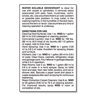Water-Soluble Deodorant, Mountain Air, 32 Oz Bottle, 12/Carton