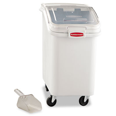 Prosave Mobile Ingredient Bin, 26.18 Gal, 15.5 x 29.5 x 28, White, Plastic