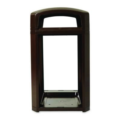 Landmark Series Classic Dome Top Container, 50 Gal, Plastic, Sable