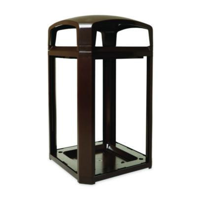 Landmark Series Classic Dome Top Container, 50 Gal, Plastic, Sable