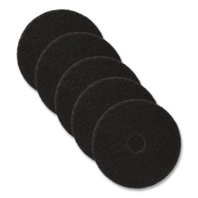 Stripping Pads, 20" Diameter, Black, 5/Carton