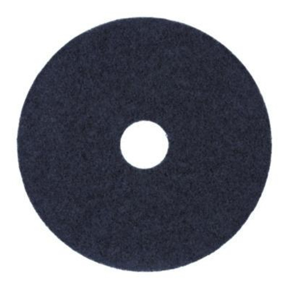 Stripping Floor Pads, 15" Diameter, Black, 5/Carton