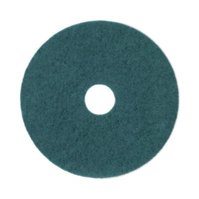 Heavy-Duty Scrubbing Floor Pads, 17" Diameter, Green, 5/Carton