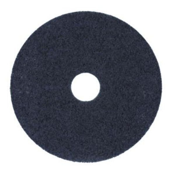 High Performance Stripping Floor Pads, 19" Diameter, Black, 5/Carton