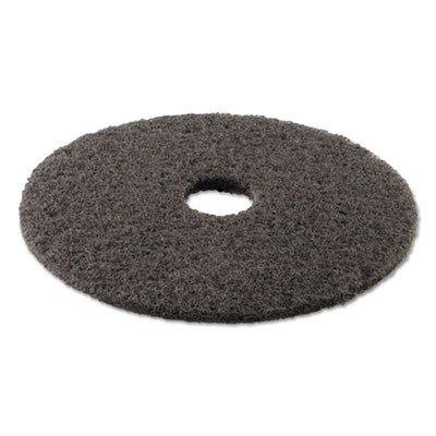 High Performance Stripping Floor Pads, 19" Diameter, Black, 5/Carton