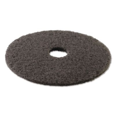 High Performance Stripping Floor Pads, 19" Diameter, Black, 5/Carton