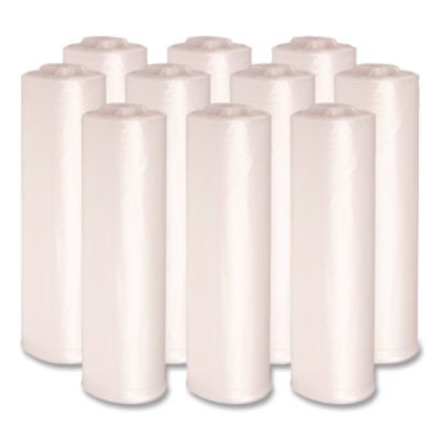 High-Density Can Liners, 45 Gal, 10 Mic, 40" x 46", Natural, Perforated Roll, 25 Bags/Roll, 10 Rolls/Carton