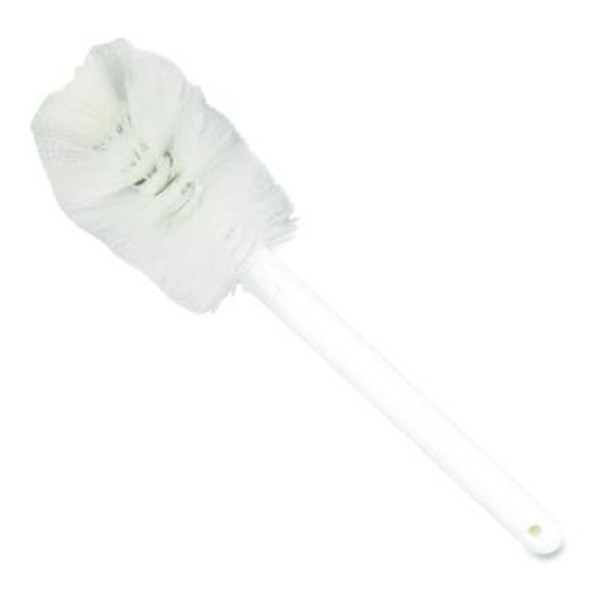 Sparta Handle Bottle Brush, Pint, White Polyester Bristles, 4.5" Brush, 7.5" White Plastic Handle