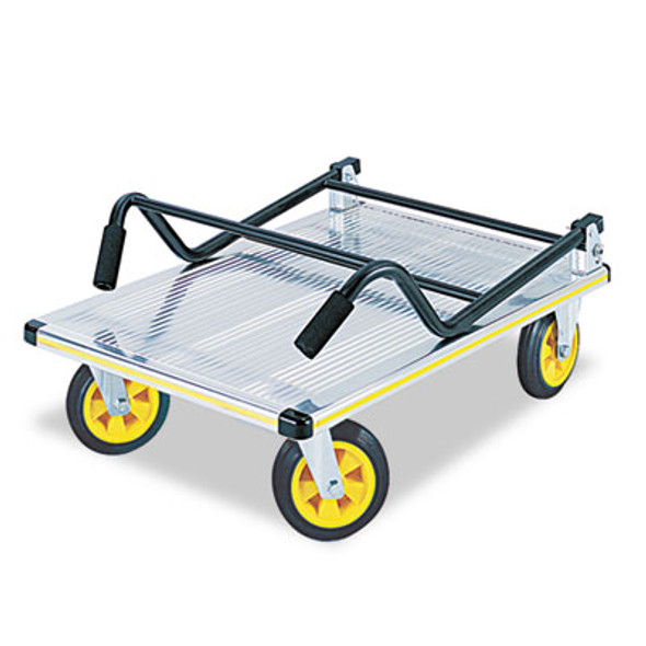 Stow-Away Platform Truck, 1,000 Lb Capacity, 24 X 39 X 40, Aluminum/Black