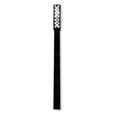Flo-Pac Utility Toothbrush Style Maintenance Brush, White Nylon Bristles, 7.25" Brush, 7" Black Polypropylene Handle