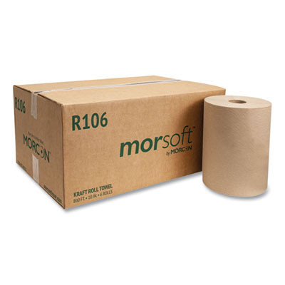 10 Inch Roll Towels, 1-Ply, 10" X 800 Ft, Kraft, 6 Rolls/Carton