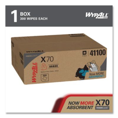 X70 Cloths, Flat Sheet, 16.6 x 14.9, White, 300/Carton