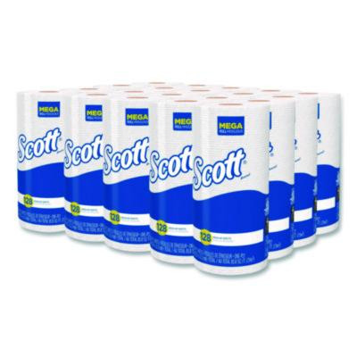 Kitchen Roll Towels, 1-Ply, 11 x 8.75, White, 128/Roll, 20 Rolls/Carton