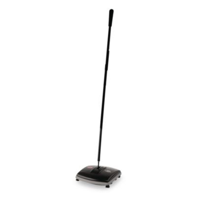 Floor And Carpet Sweeper, 44" Handle, Black/Gray