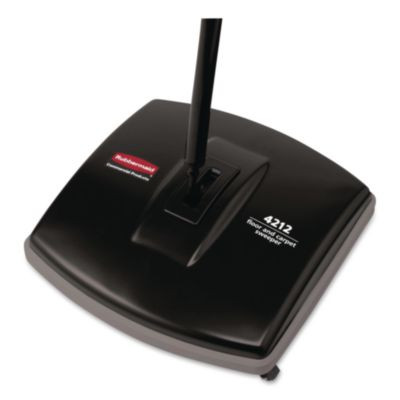 Floor And Carpet Sweeper, 44" Handle, Black/Gray