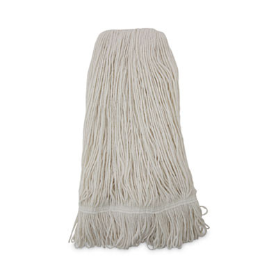 Pro Loop Web/Tailband Wet Mop Head, Rayon, 24 Oz, White, 12/Carton