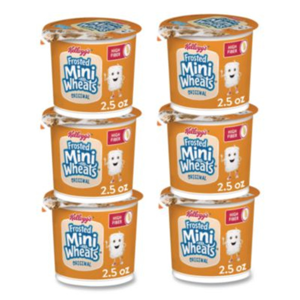 Breakfast Cereal, Frosted Mini Wheats, Single-Serve, 6/Box