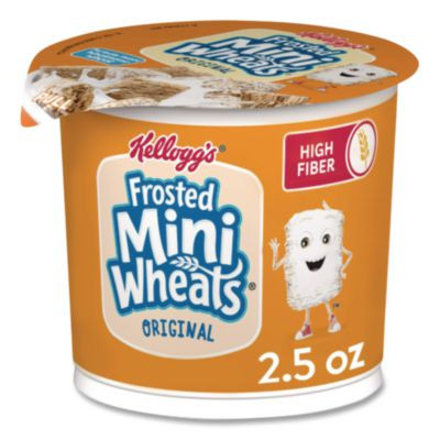 Breakfast Cereal, Frosted Mini Wheats, Single-Serve 2.5 Oz Cup, 6/Box