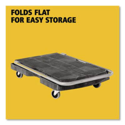 Utility-Duty Home/Office Cart, 250 Lb Capacity, 20.5 X 32.5, Platform, Black