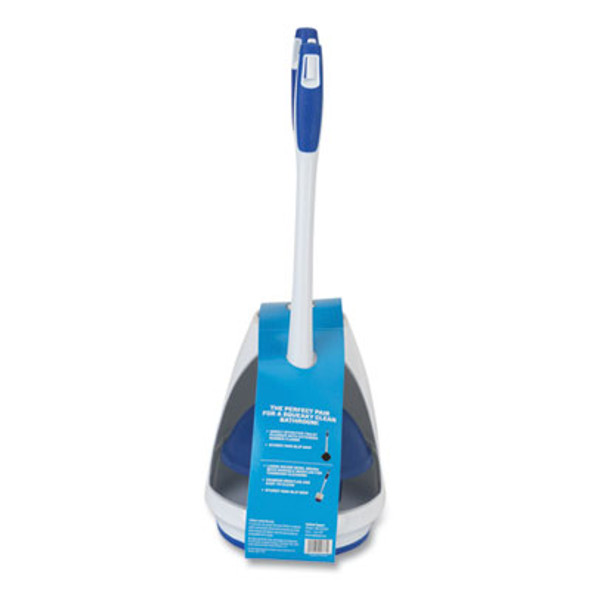 Turbo Plunger And Bowl Brush Set, 12.5" Plastic Handle, 6" Dia, White