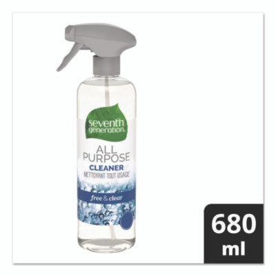 Natural All-Purpose Cleaner, Free And Clear/Unscented, 23 Oz Trigger Spray Bottle, 8/Carton
