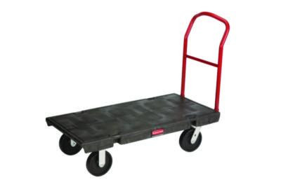 Platform Truck With 8" Polyolefin Casters, 2,000 Lb Capacity, 30 x 60 x 7, Black