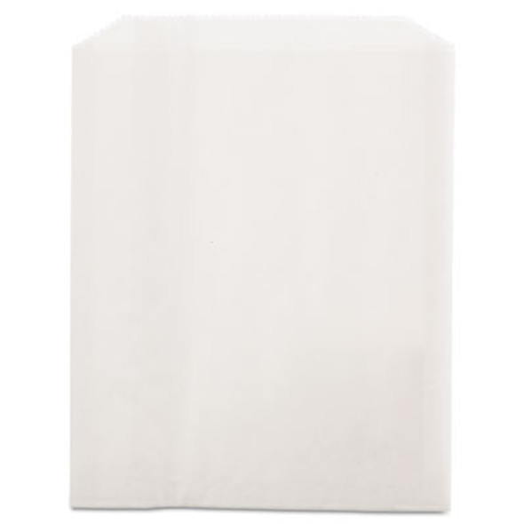 Grease-Resistant Single-Serve Bags, 6" x 0.75" x 7.25", White, 2,000 Bags/Carton