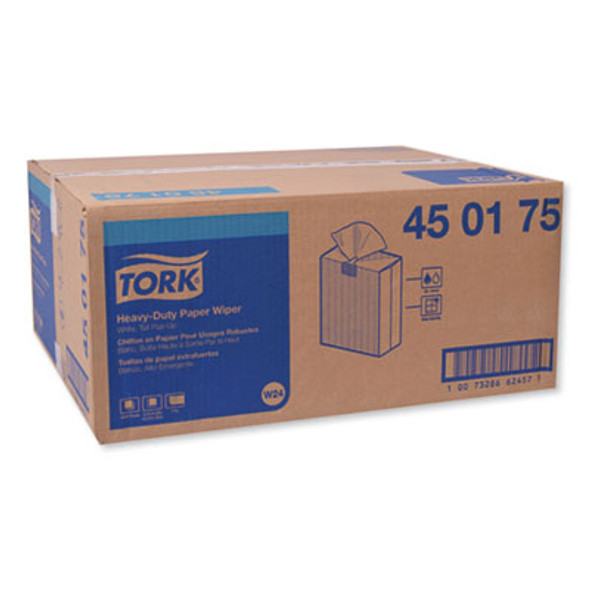 Heavy-Duty Paper Wiper, 1-Ply, 9.25 x 16.25, Unscented, White, 90 Wipes/Box, 10 Boxes/Carton