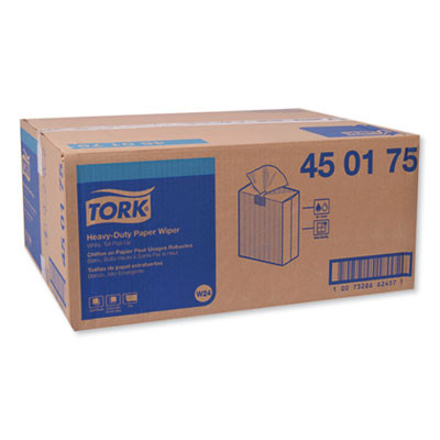 Heavy-Duty Paper Wiper, 1-Ply, 9.25 x 16.25, Unscented, White, 90 Wipes/Box, 10 Boxes/Carton