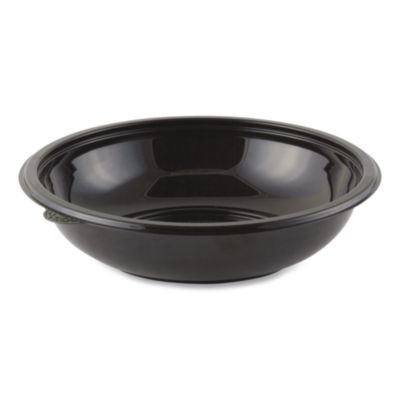 Crystal Classics Bowl, 32 Oz, 8.5" Diameter x 2.14" h, Black, Plastic, 300/Carton
