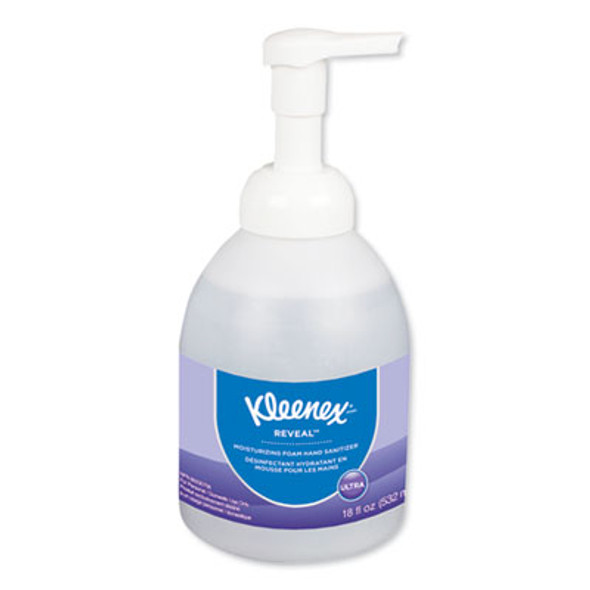 Reveal Ultra Moisturizing Foam Hand Sanitizer, 18 Oz Bottle, Fragrance-Free, 4/Carton