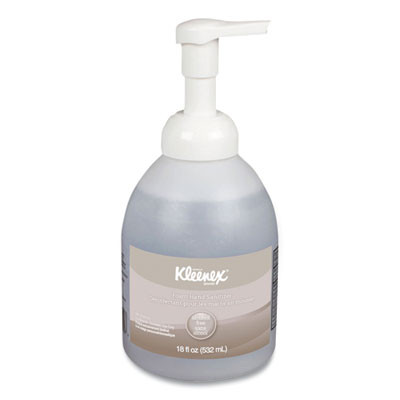Alcohol-Free Foam Hand Sanitizer, 18 Oz Pump Bottle, Fragrance-Free, 4/Carton