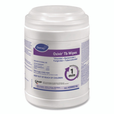 Oxivir Tb Disinfectant Wipes, 7 x 6, White, 160/Canister, 12 Canisters/Carton