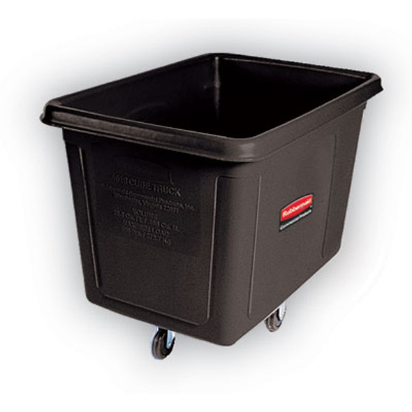 Cube Truck, 149 Gal, 600 Lb Capacity, Plastic, Black