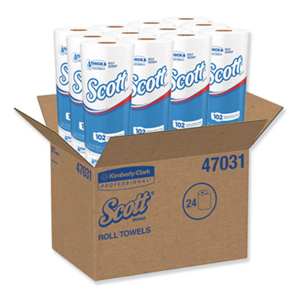 Choose-A-Sheet Mega Kitchen Roll Paper Towels, 1-Ply, 4.8 x 11, White, 102/Roll, 24/Carton