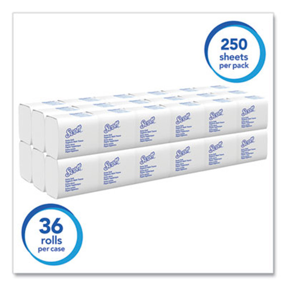 Hygienic Bath Tissue, Septic Safe, 2-Ply, White, 250 Sheets/Pack, 36 Packs/Carton