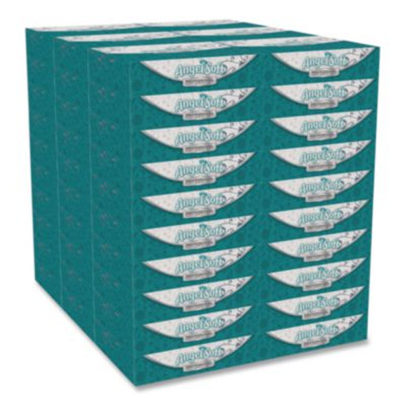 Angel Soft Ps Facial Tissue, 2-Ply, White, 50 Sheets/Box, 60 Boxes/Carton