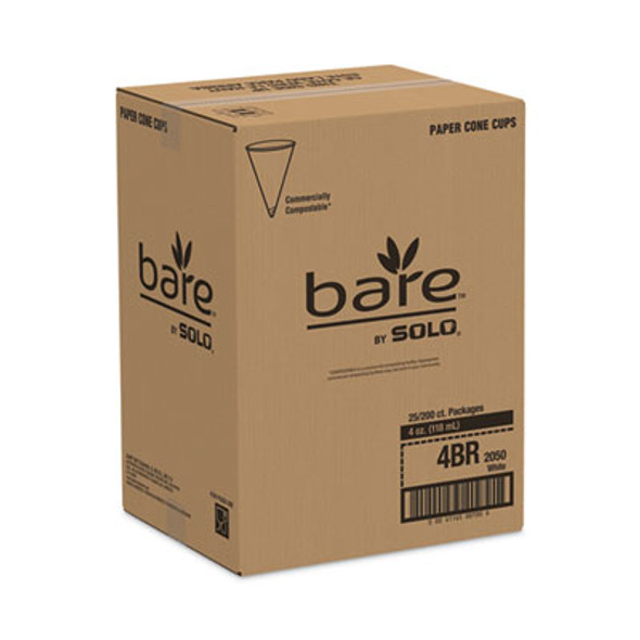 Cone Water Cups, 4 Oz, Paper, White, 200/Pack