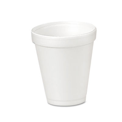 Foam Drink Cups, 4 Oz, White, 50/Bag, 20 Bags/Carton