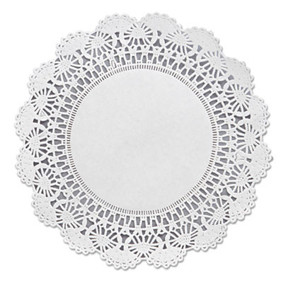 Cambridge Lace Doilies, Round, 8", White, 1,000/Carton