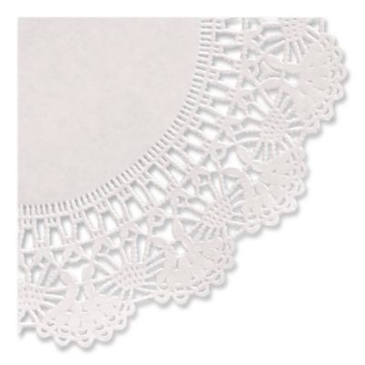 Cambridge Lace Doilies, Round, 12", White, 1,000/Carton