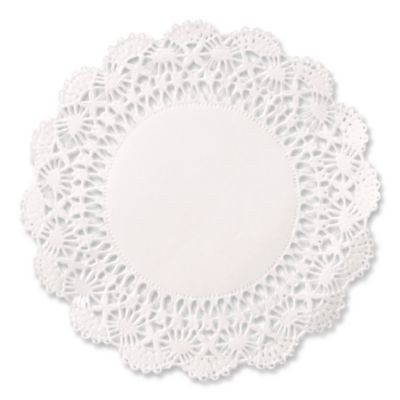 Cambridge Lace Doilies, Round, 12", White, 1,000/Carton